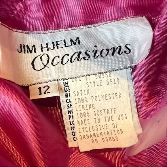 Jim Hjelm Occasions Sleeveless Long Formal Gown Mauve V neck Size 12 - Picture 6 of 8